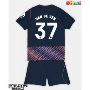 Tottenham Hotspur Micky van de Ven #37 Dětské Venkovní dres komplet 2026-27 Krátký Rukáv (+ trenýrky)